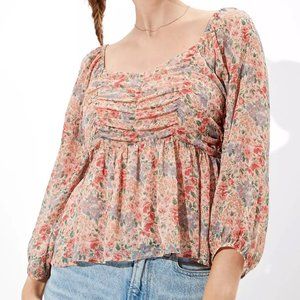 American Eagle Floral Long Sleeve Blouse